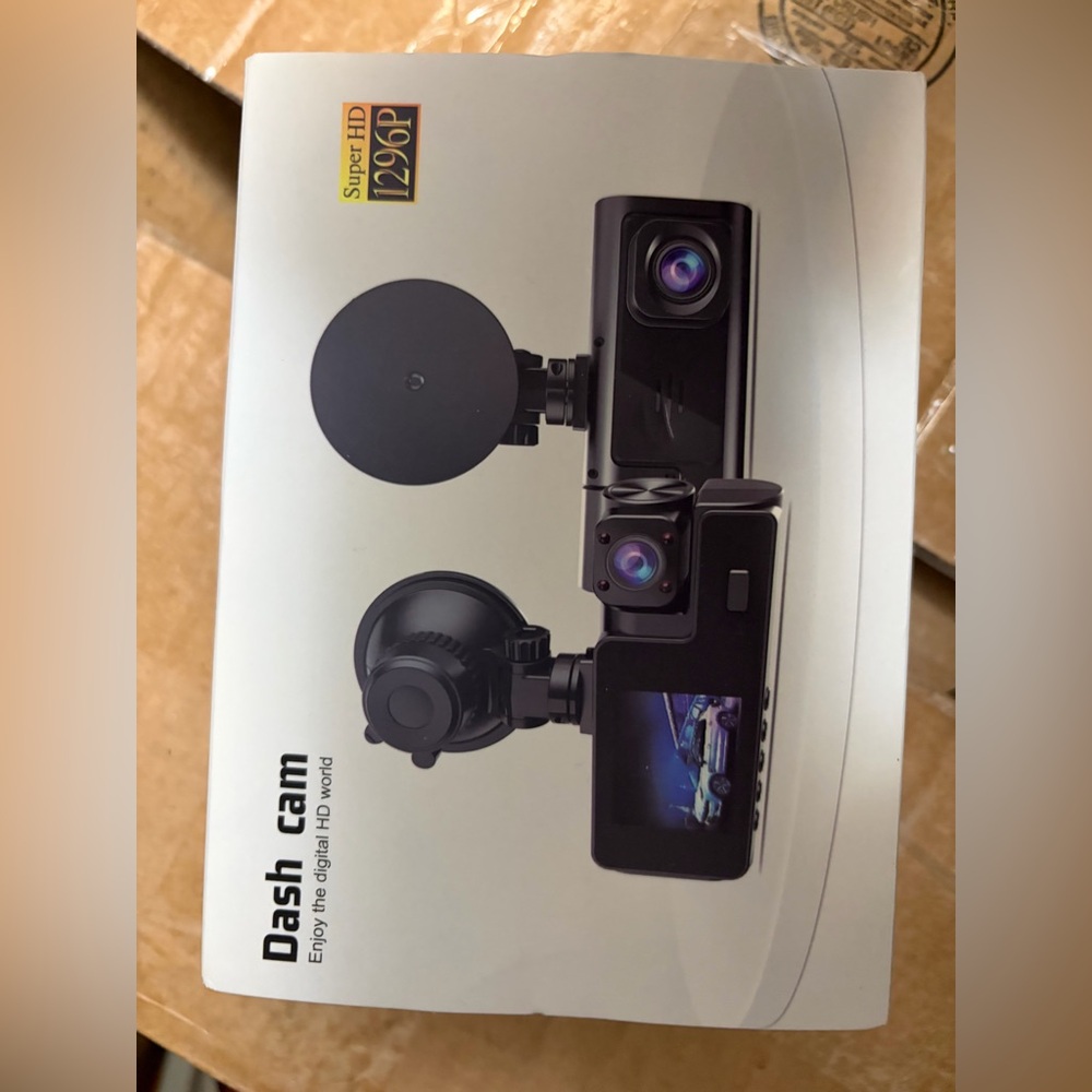Dual Lens Dash Cam with Night Vision - Black